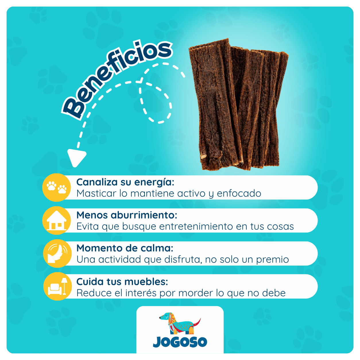 Esófago de Res Natural 6" para Perros