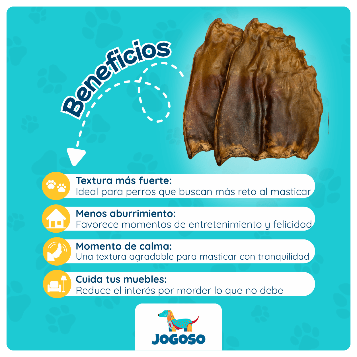 Oreja de Res Natural para Perros