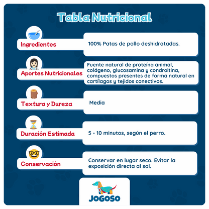 Patas de Pollo Deshidratadas para Perros