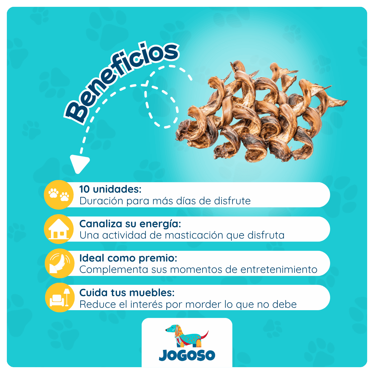 Rila de Res x10 Unidades para Perros