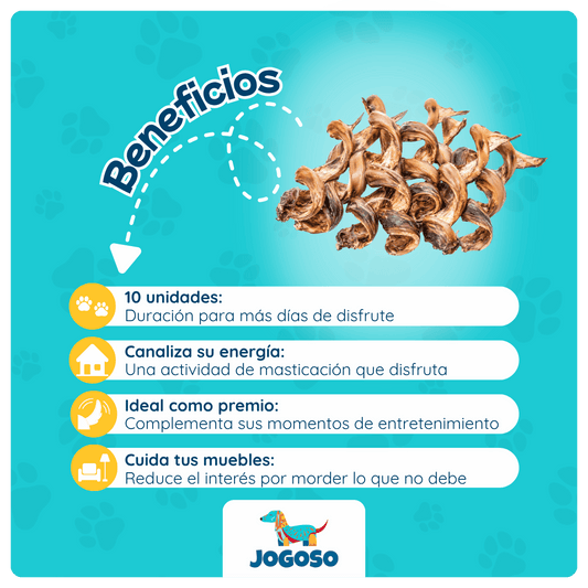 Rila de Res x10 Unidades para Perros
