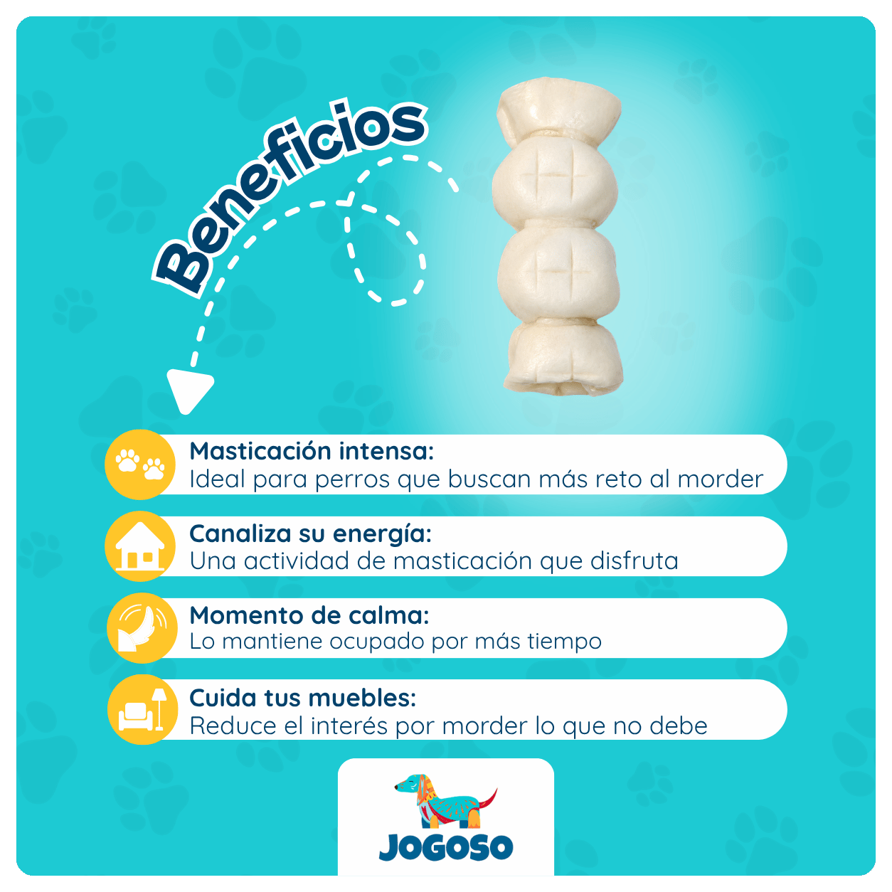 Rollo de Cachete de Res 6" para Perros