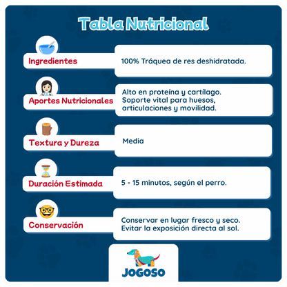 Tráquea de Res Natural para Perros