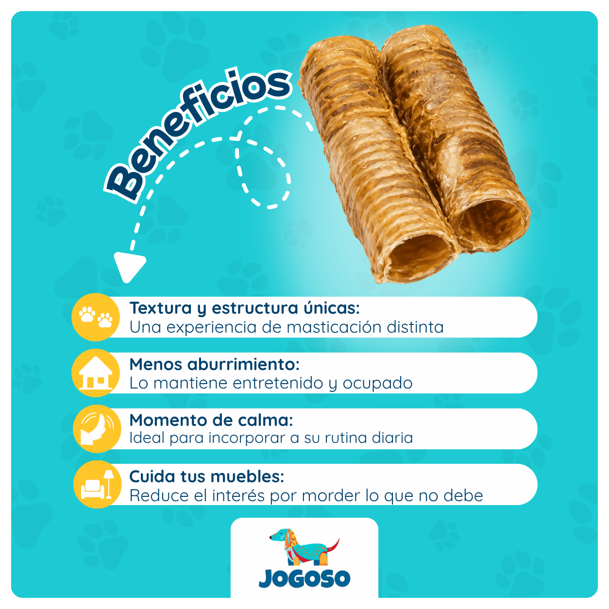 Tráquea de Res Natural para Perros
