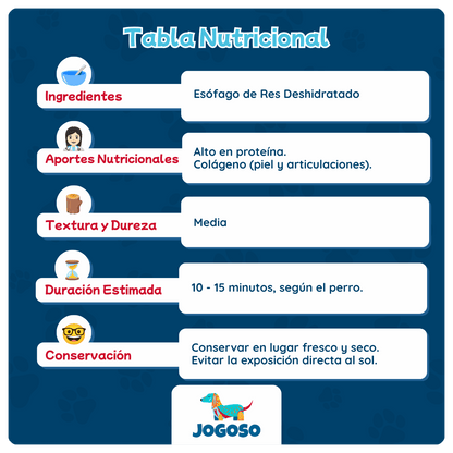 Vena de Res Natural 6" para Perros
