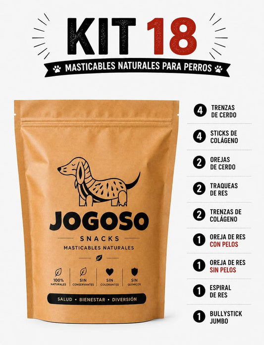 Kit Antiansiedad Jogoso — Masticables Naturales + E-book para perros ansiosos